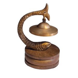 Elegant Tingsha bell with intricate design, ideal for meditation and sound healing. Produces a clear, resonant tone, enhancing mindfulness and tranquility.