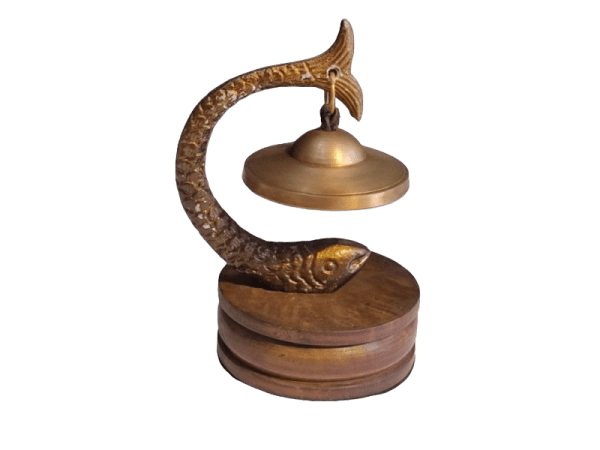 Elegant Tingsha bell with intricate design, ideal for meditation and sound healing. Produces a clear, resonant tone, enhancing mindfulness and tranquility.