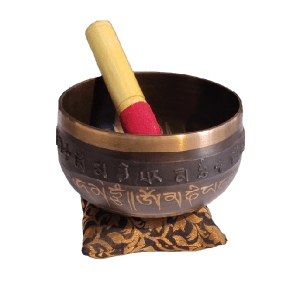 Meditation bowl with a polished finish, designed to produce soothing sounds for relaxation and focus. Ideal for enhancing meditation, mindfulness, and spiritual practices.