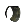 Authentic Ale Viking drinking horn with intricate carvings, perfect for medieval-themed parties and unique beverage experiences.