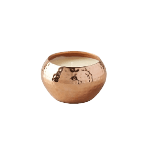 Aluminum wax tealight candle in a sleek, silver container, featuring a small, flickering flame and a minimalist design. The tealight is set against a clean, neutral background, highlighting its contemporary look and subtle elegance.