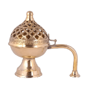 legant brass incense burner with intricate design, perfect for enhancing aromatic rituals. Adds a touch of sophistication and traditional craftsmanship to any space.