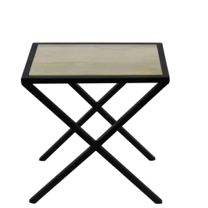 Rectangular table with a sturdy iron base and sleek, modern tabletop. Ideal for dining, work, or multi-purpose use, combining durability with contemporary style.