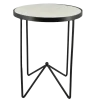 Modern round table with a sturdy iron base and sleek tabletop. Combines industrial charm with contemporary elegance, ideal for dining, working, or entertaining.