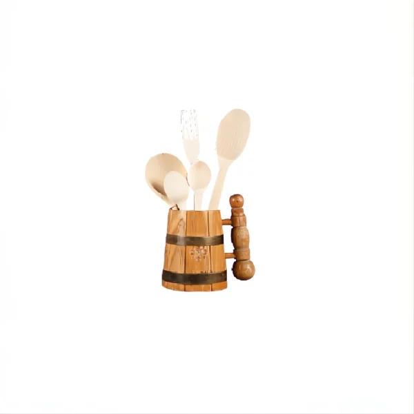 kitchen utensils holder, tankard shaped.